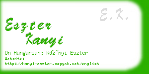 eszter kanyi business card